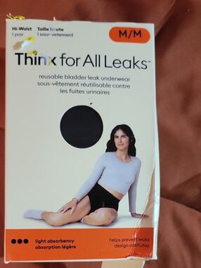 Thinx Women’s Hi-Waist Leak Underwear - Black